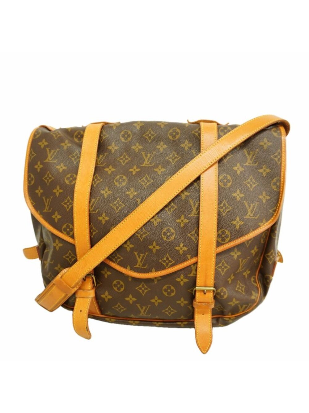 Louis Vuitton Shoulder Bag Monogram Saumur 43 Brown